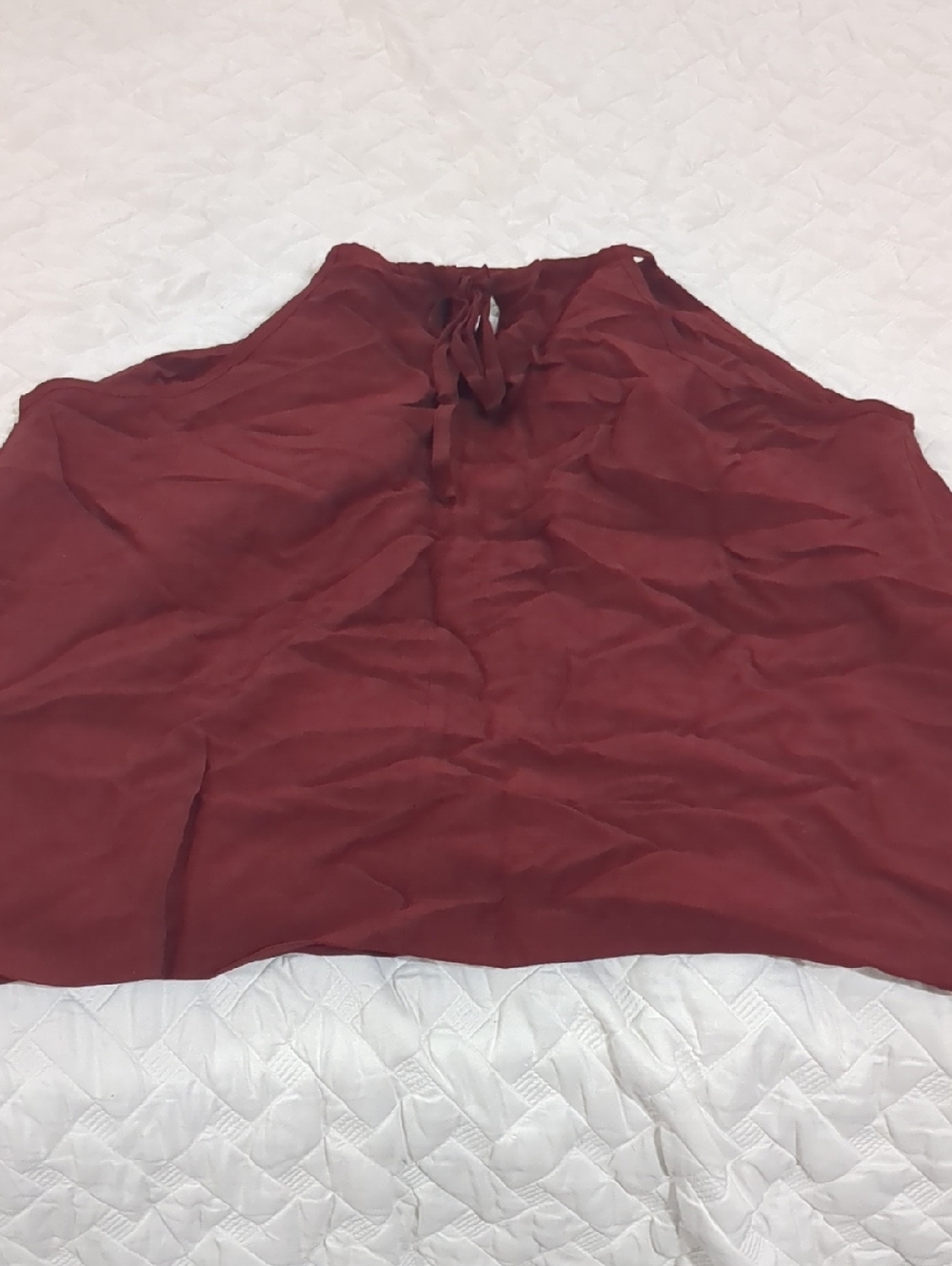 SHEIN Burgundy Tie-Neck Sleeveless Camisole